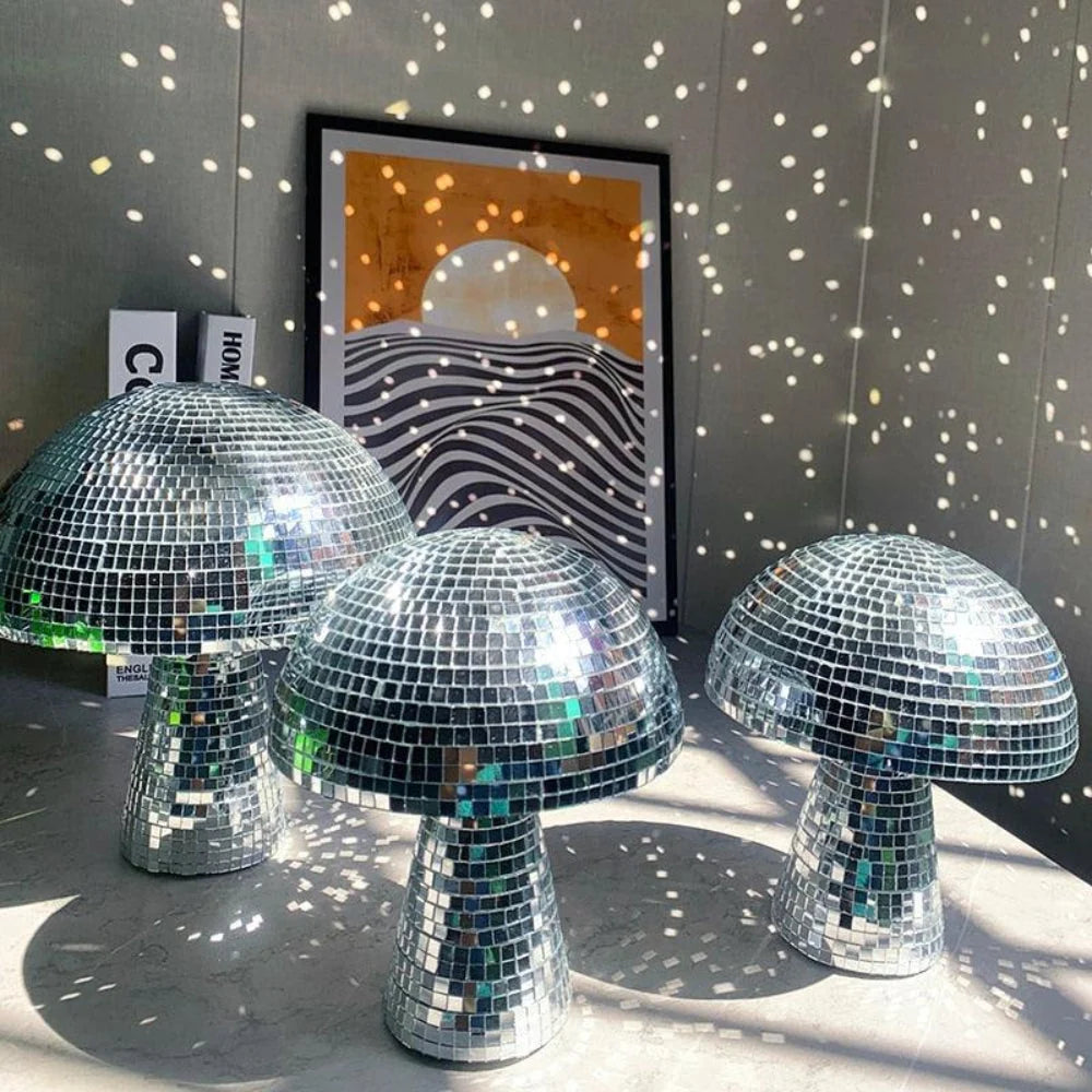 Mushroom Lamp Mirror Tile Sparkling Light