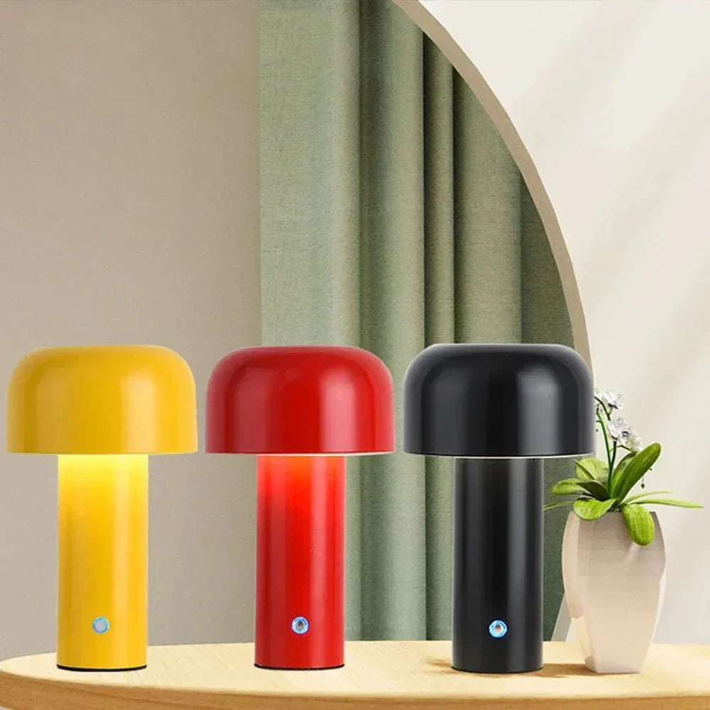 Mushroom Lamp USB Rechargeable Portable 8-Hour Runtime