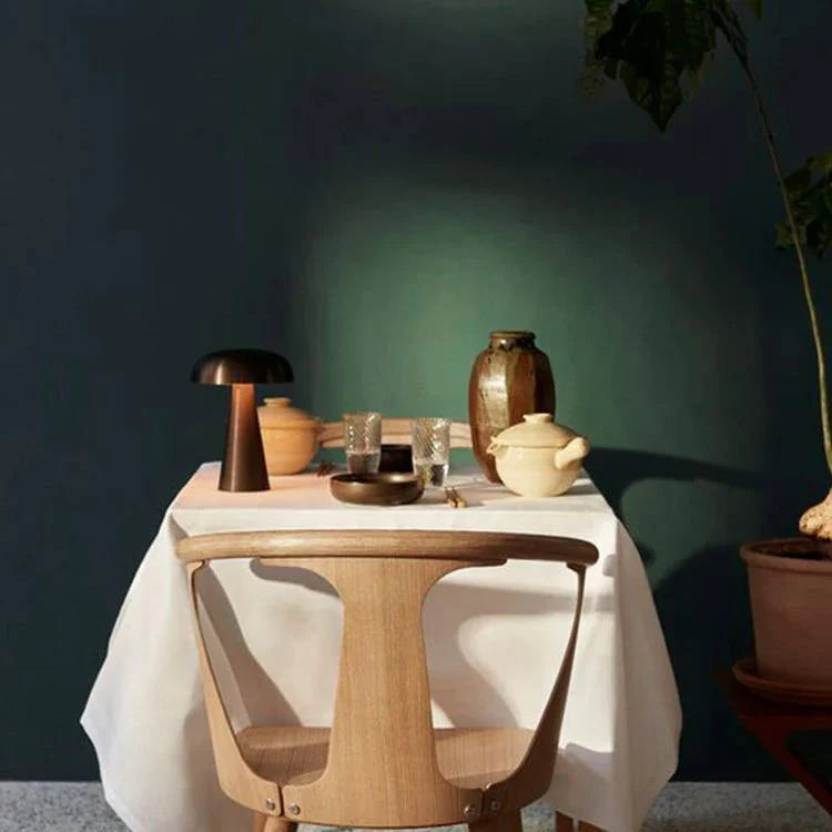 Mushroom Table Lamp Cordless USB Rechargeable Touch Dimmer