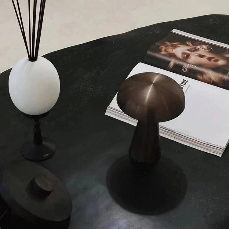 Mushroom Table Lamp Cordless USB Rechargeable Touch Dimmer