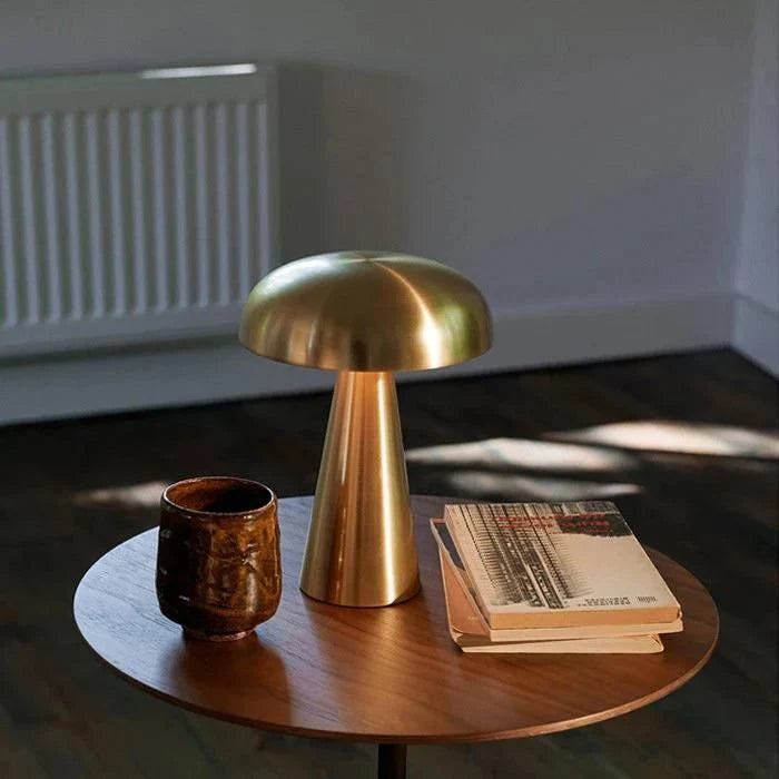 Mushroom Table Lamp Cordless USB Rechargeable Touch Dimmer