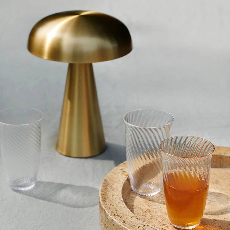 Mushroom Table Lamp Cordless USB Rechargeable Touch Dimmer