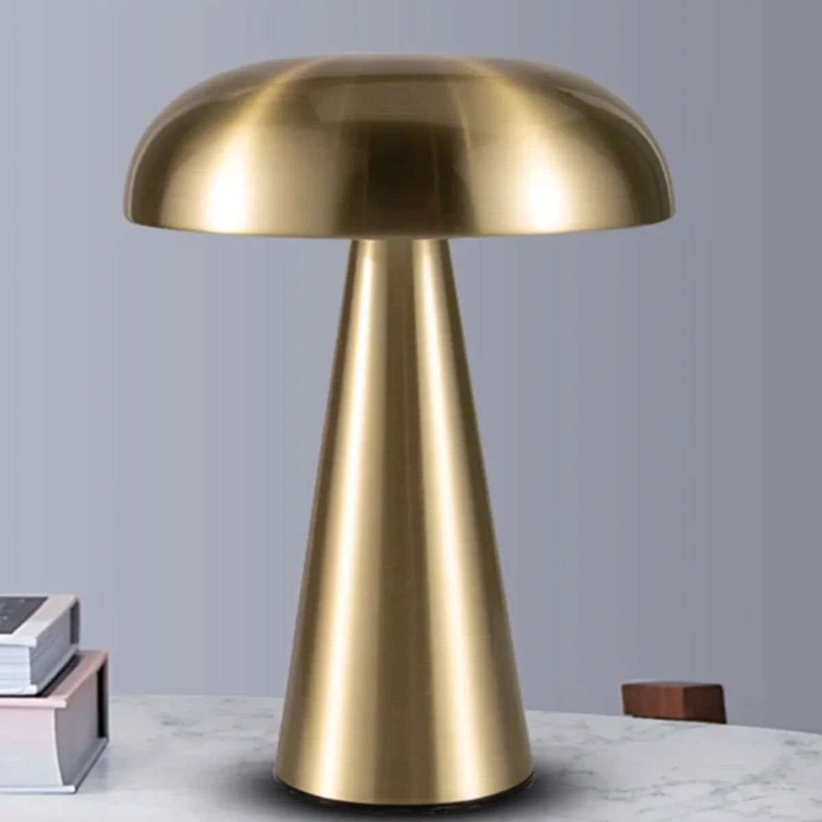 Mushroom Table Lamp Wireless USB Rechargeable Touch Control