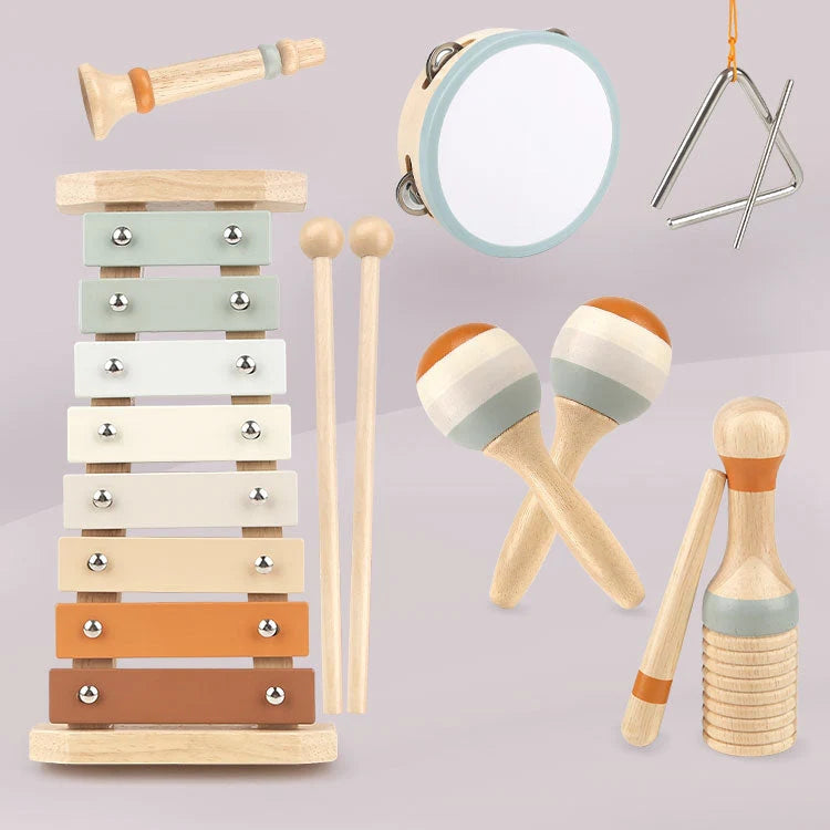 Musical Instrument Set Wooden Montessori Inspired Set of 4