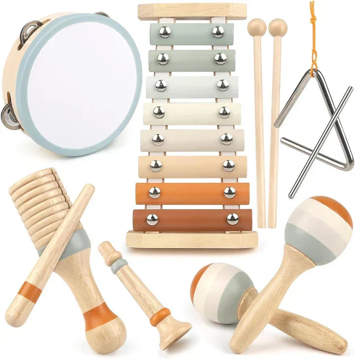 Musical Instrument Set Wooden Montessori Inspired Set of 4