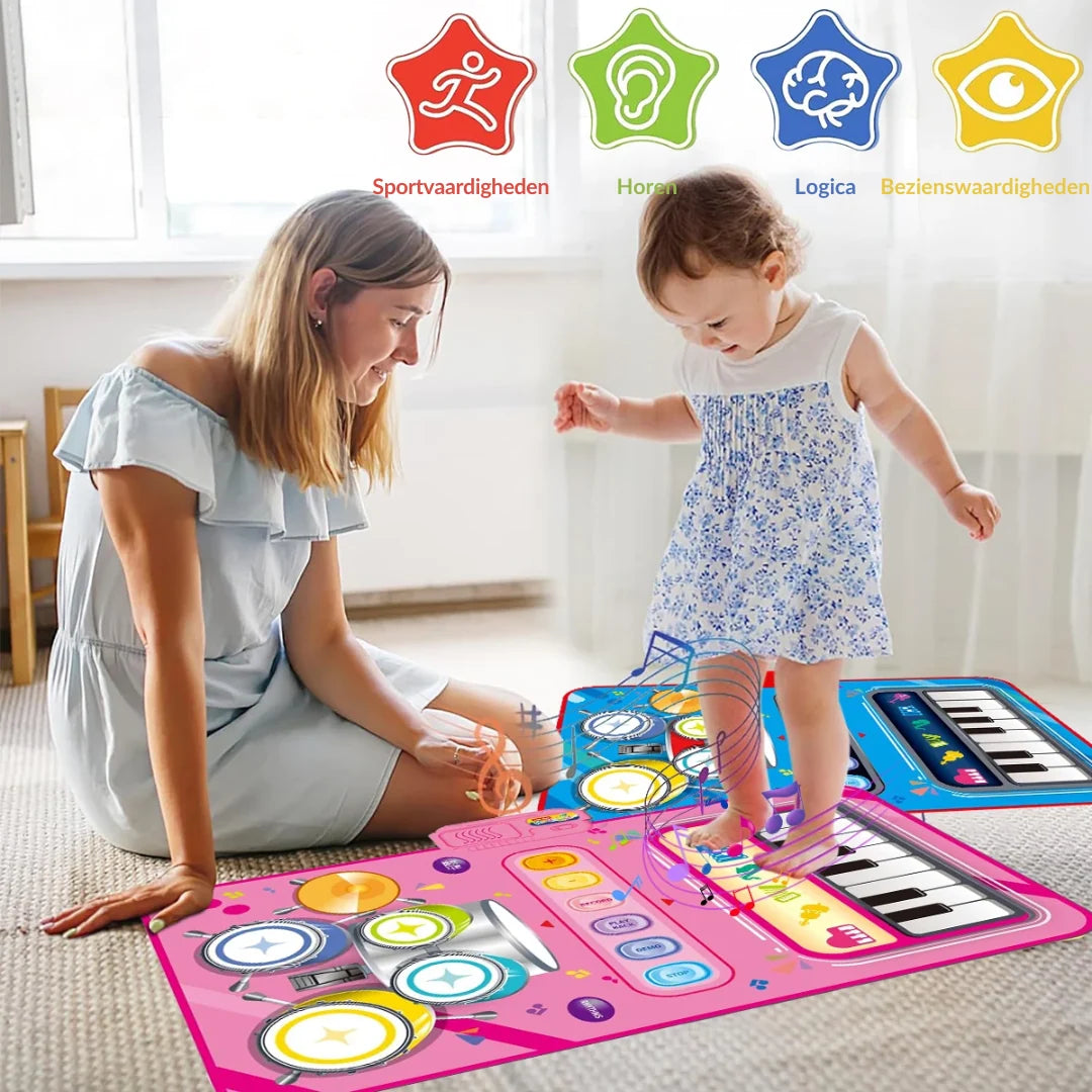 Musical Play Mat Multi-Instrument Anti-Slip Includes Drumsticks