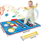 Musical Play Mat Multi-Instrument Anti-Slip Includes Drumsticks