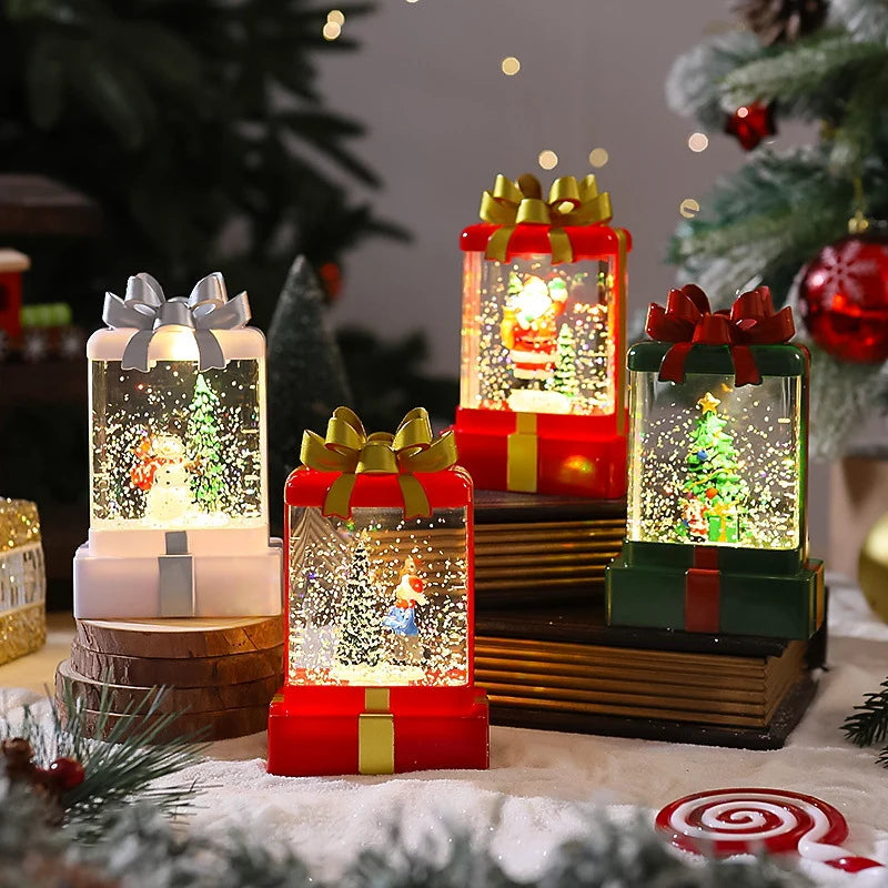 Musical Snow Globe Wreath Christmas Scene Plays Music