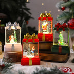 Musical Snow Globe Wreath Christmas Scene Plays Music