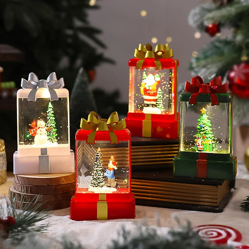 Musical Snow Globe Wreath Christmas Scene Plays Music