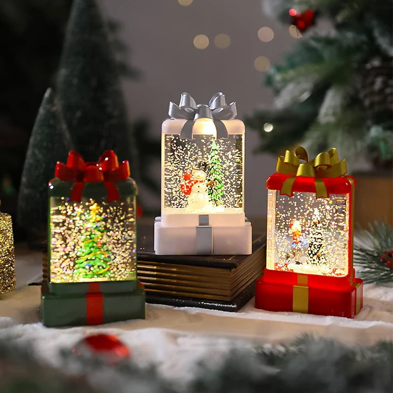 Musical Snow Globe Wreath Christmas Scene Plays Music