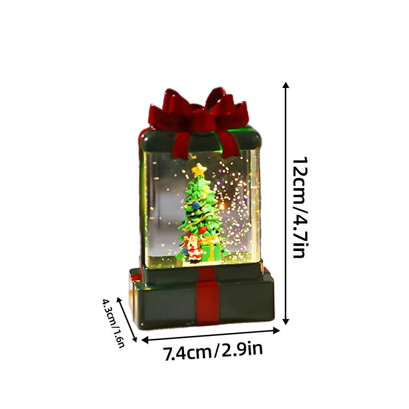 Musical Snow Globe Wreath Christmas Scene Plays Music