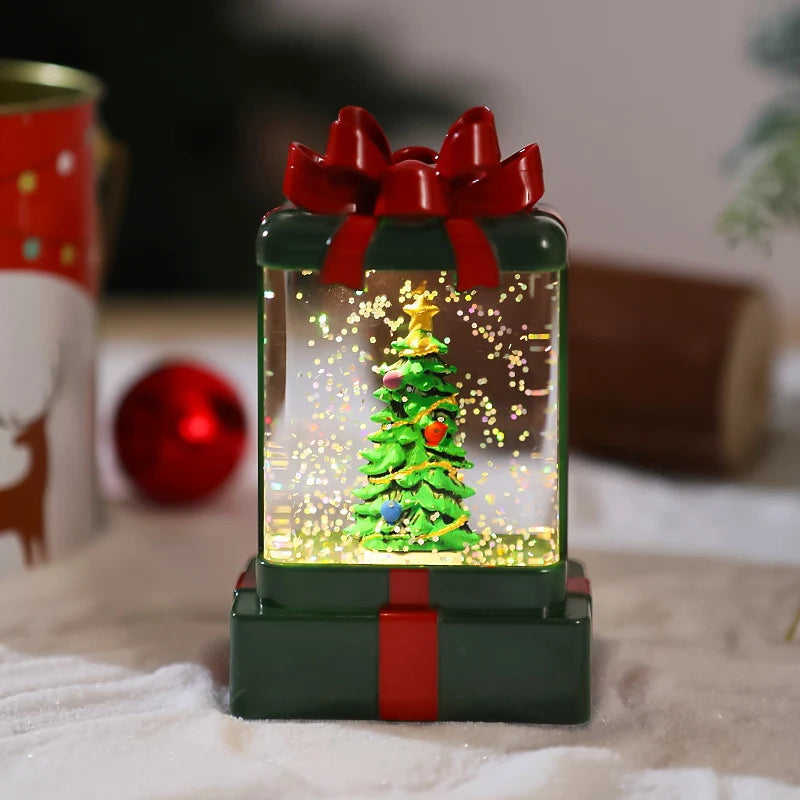Musical Snow Globe Wreath Christmas Scene Plays Music