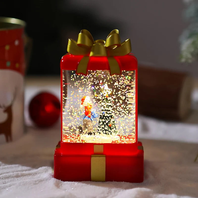 Musical Snow Globe Wreath Christmas Scene Plays Music