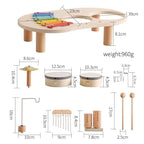 Musical Toy Set Wooden 8-Piece
