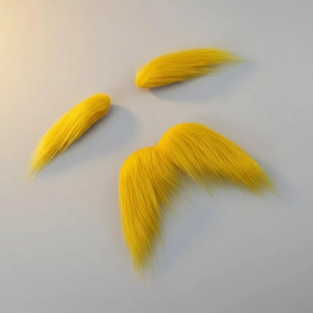 Mustache & Eyebrows Set Self-Adhesive Faux Leather