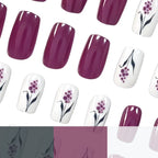 Nail Art Decals Floral Designs 24-Piece Easy Application
