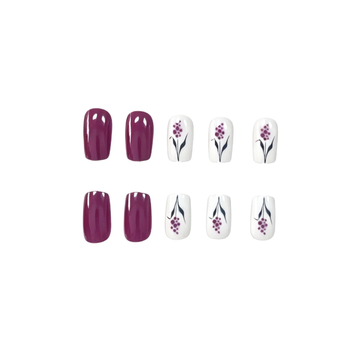 Nail Art Decals Floral Designs 24-Piece Easy Application