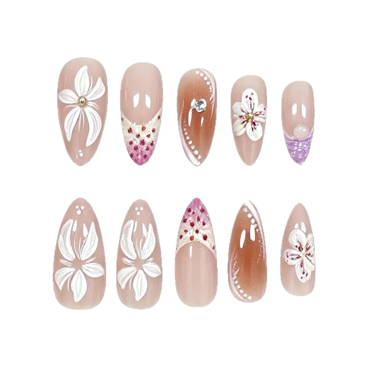 Nail Art Embellishments 3D Floral Easy Application