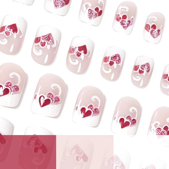Nail Art Embellishments Heart Design Durable Self-Adhesive