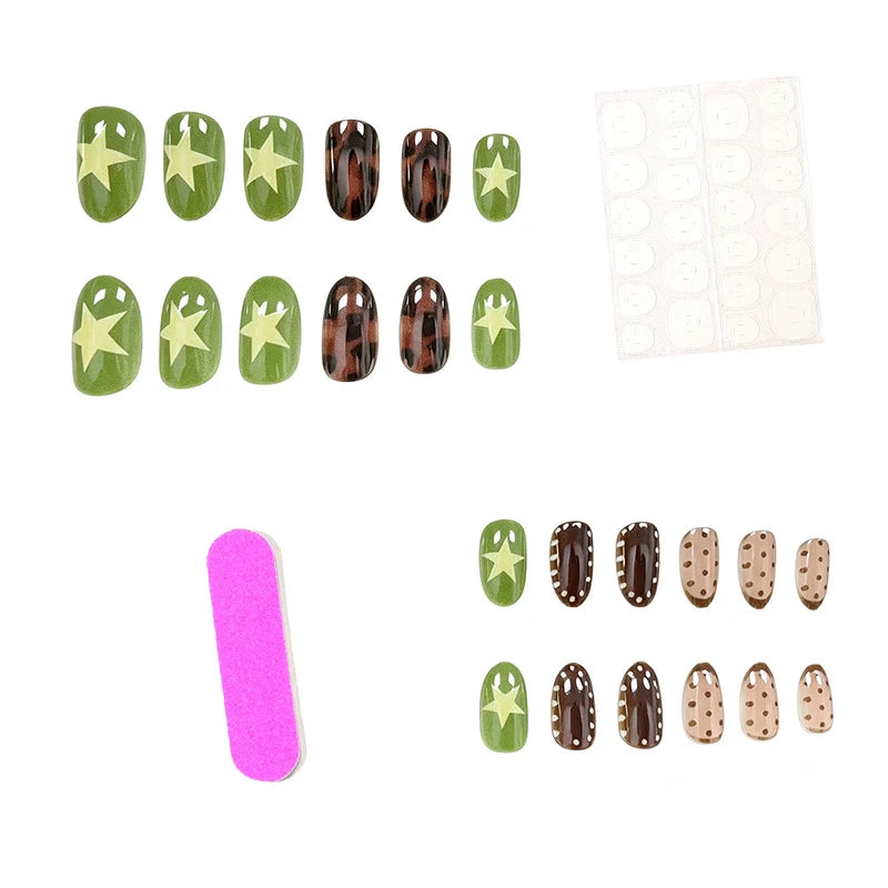 Nail Art Enhancements 24-Piece Non-Toxic Chip-Resistant