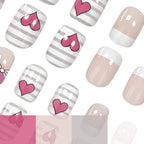 Nail Art Enhancements Assorted Bows & Hearts Non-Toxic 24-Piece