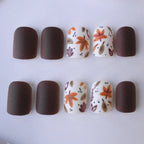 Nail Art Enhancements Autumn Floral Long-Lasting & Easy Application
