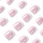 Nail Art Enhancements Classic French Tip Jelly Gel Finish