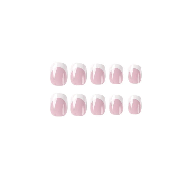 Nail Art Enhancements Classic French Tip Jelly Gel Finish
