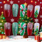 Nail Art Enhancements Holiday Glitter Christmas Designs