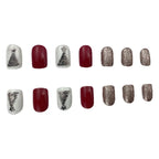 Nail Art Enhancements Intricate Holiday Patterns Jelly Gel