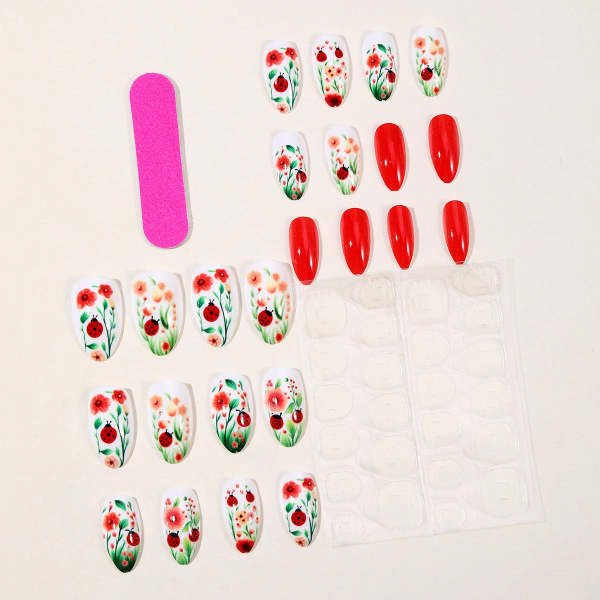 Nail Art Extensions 3D Floral Durable Acrylic