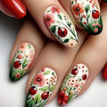 Nail Art Extensions 3D Floral Durable Acrylic