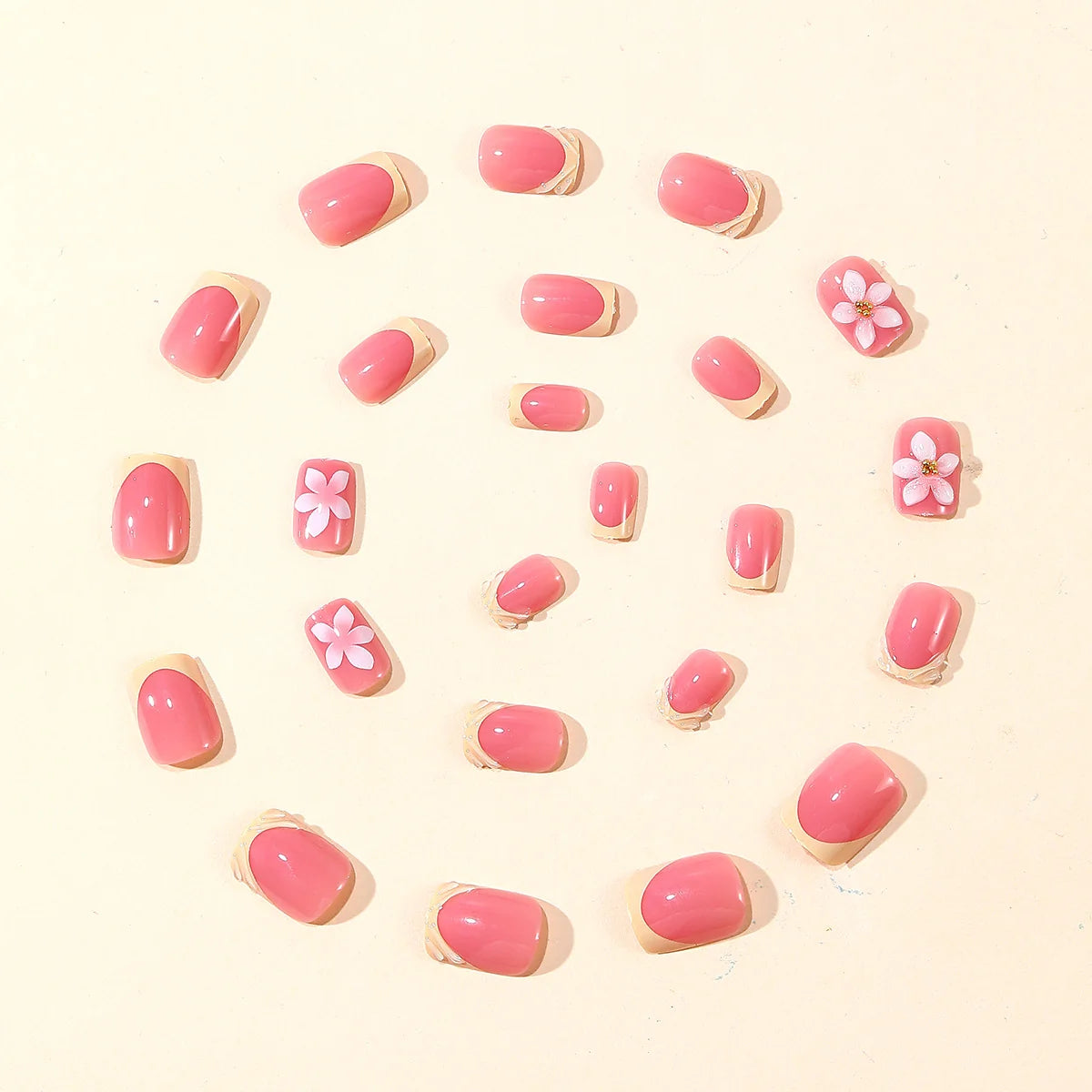 Nail Art Extensions 3D Floral Durable & Secure Fit
