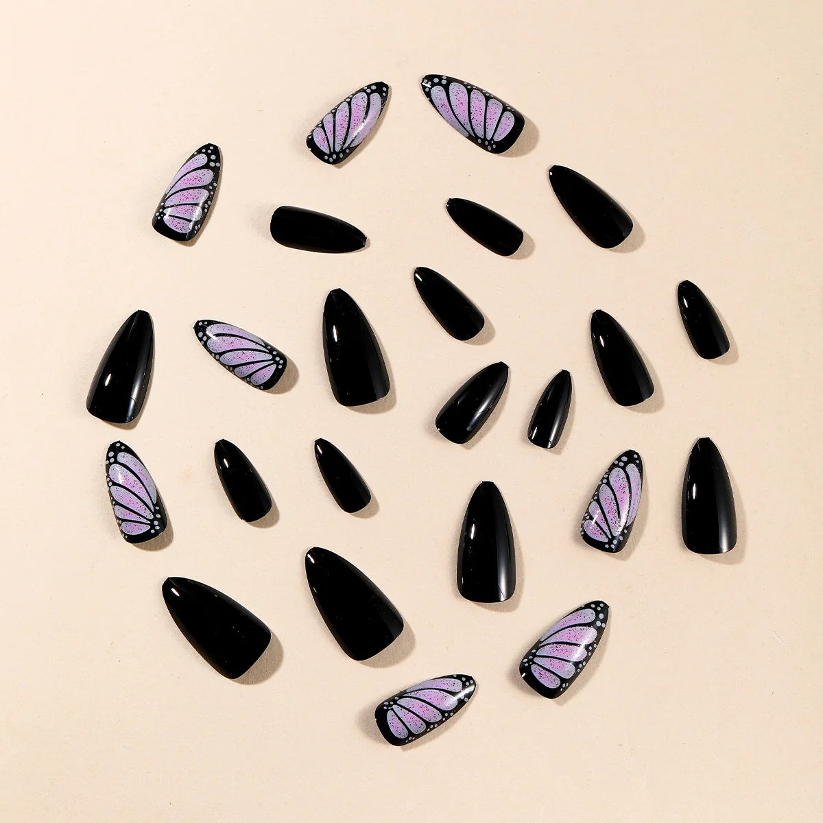 Nail Art Extensions Acrylic Butterfly Design Easy Application