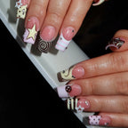 Nail Art Extensions Acrylic Stars & Swirls Easy Application