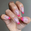 Nail Art Extensions Ombre Floral & Rhinestones