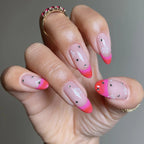 Nail Art Extensions Ombre Floral & Rhinestones
