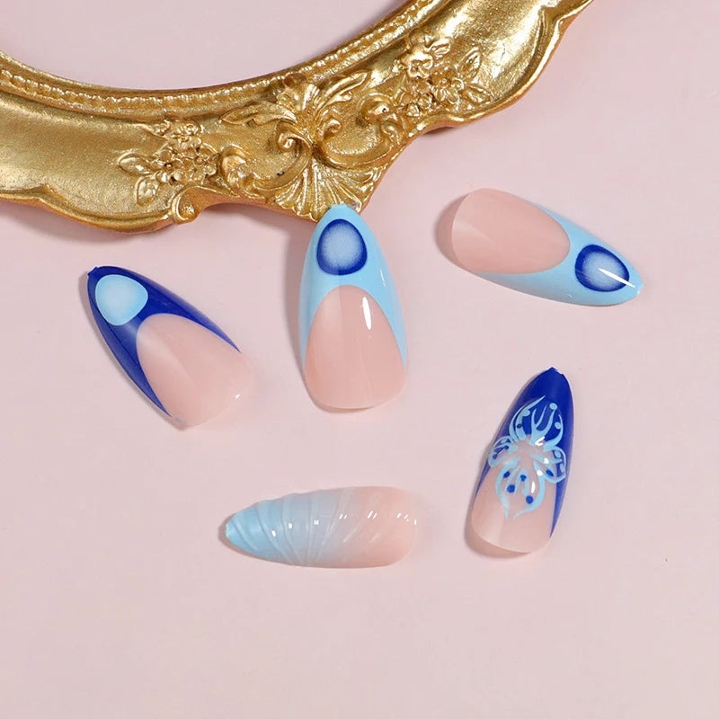 Nail Art Kit 12-Piece Press-On Long-Lasting Wear