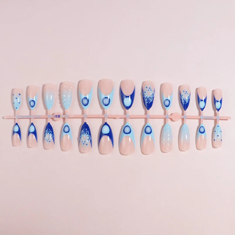 Nail Art Kit 12-Piece Press-On Long-Lasting Wear