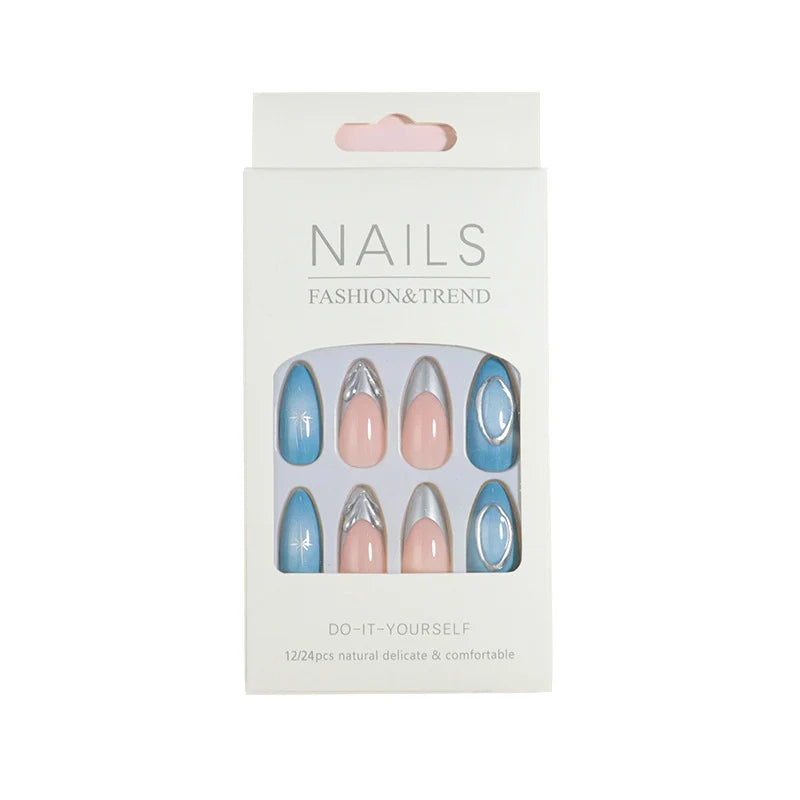 Nail Art Kit 12-Piece Press-On Long-Lasting Wear