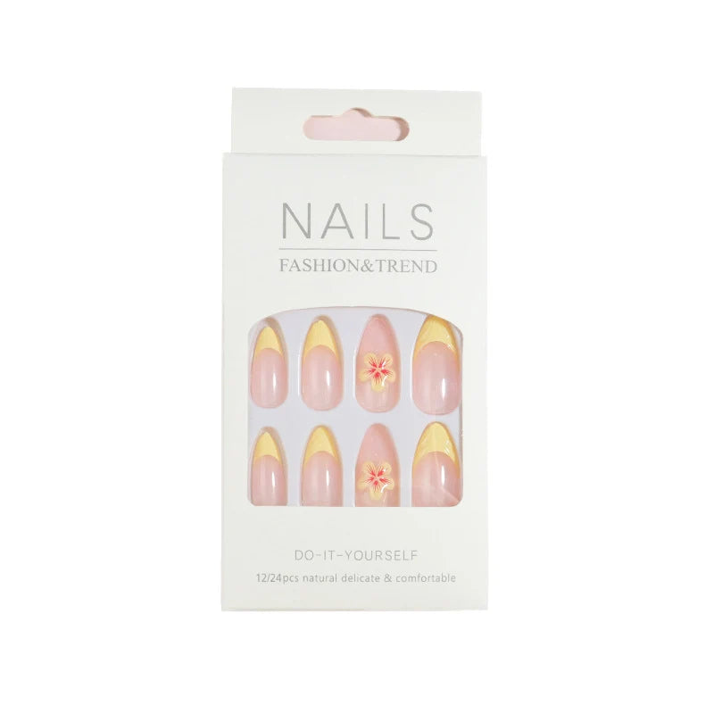 Nail Art Kit 12-Piece Press-On Long-Lasting Wear