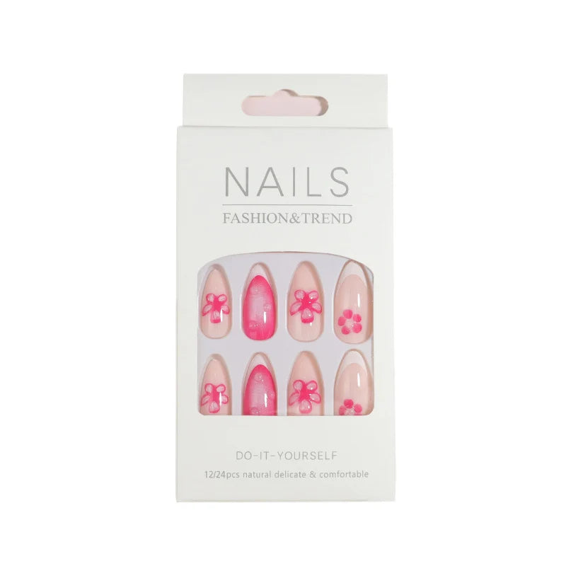 Nail Art Kit 12-Piece Press-On Long-Lasting Wear