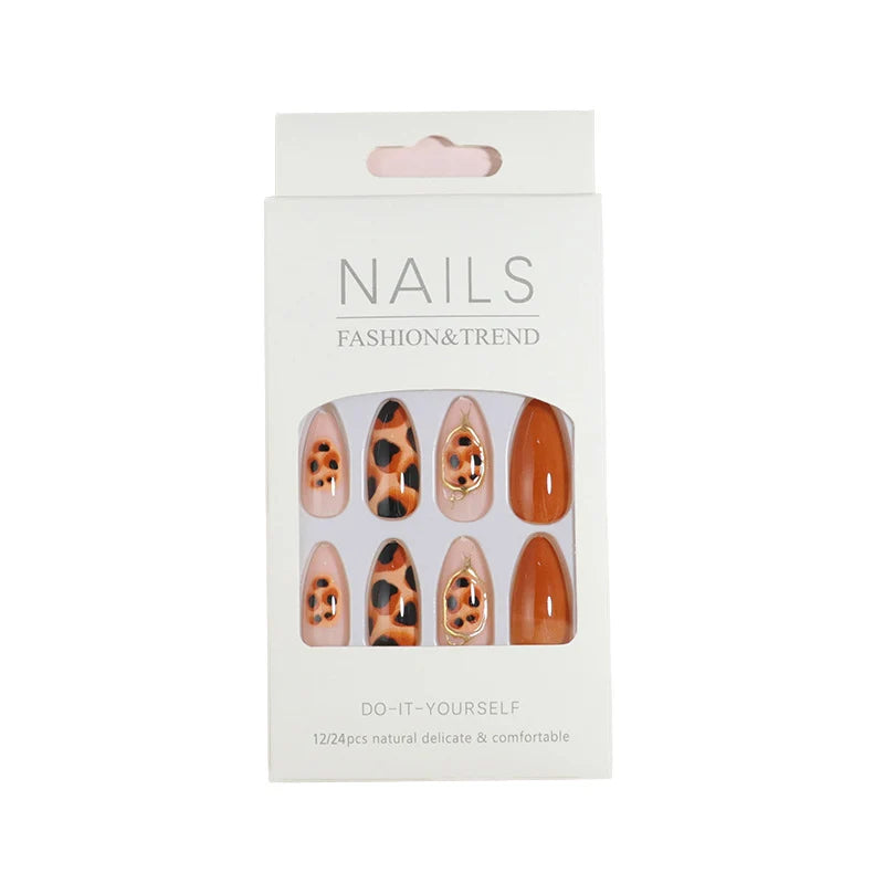 Nail Art Kit 12-Piece Press-On Long-Lasting Wear
