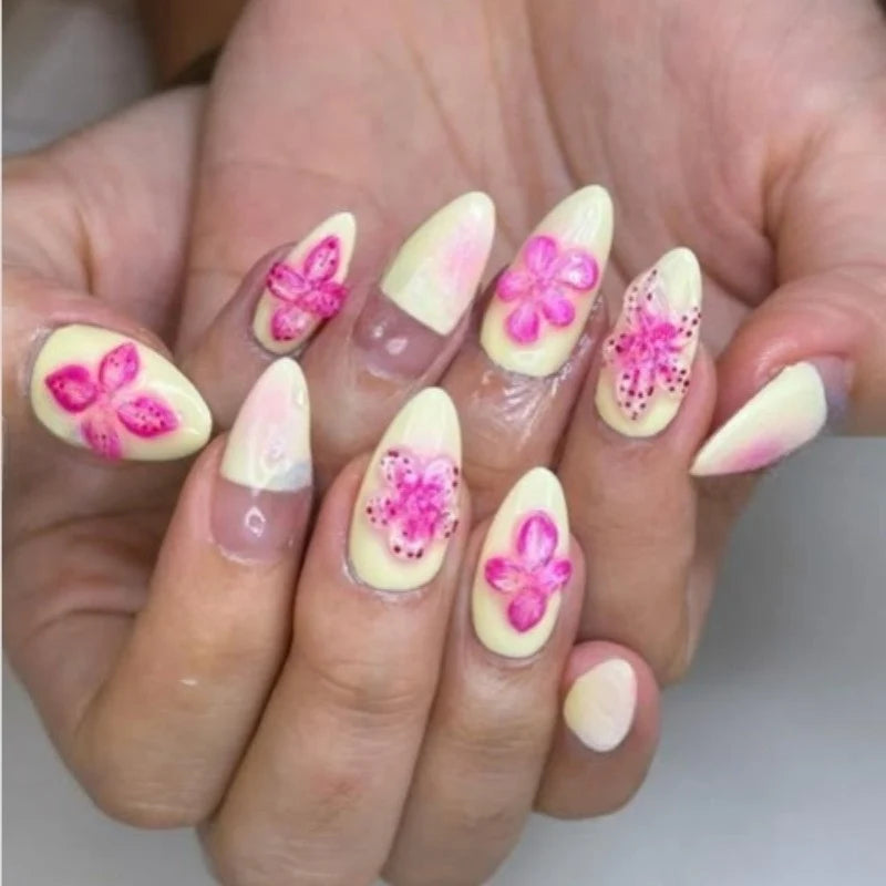 Nail Art Kit 12-Piece Press-On Long-Lasting Wear