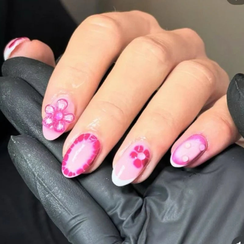 Nail Art Kit 12-Piece Press-On Long-Lasting Wear