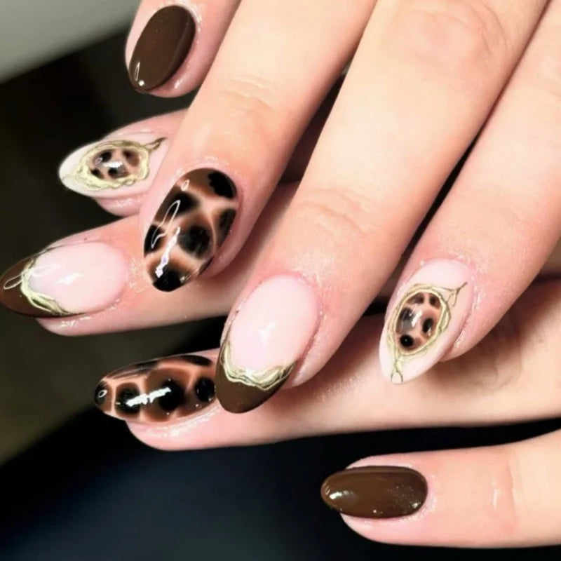 Nail Art Kit 12-Piece Press-On Long-Lasting Wear