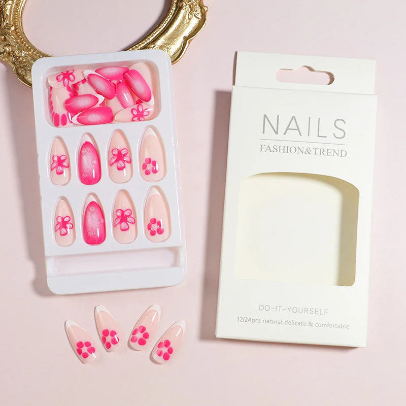 Nail Art Kit 12-Piece Press-On Long-Lasting Wear
