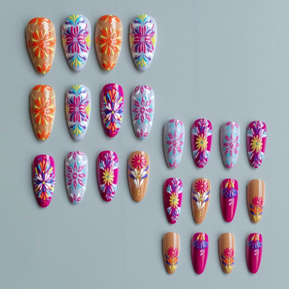 Nail Art Kit Acrylic Floral Designs Beginner-Friendly