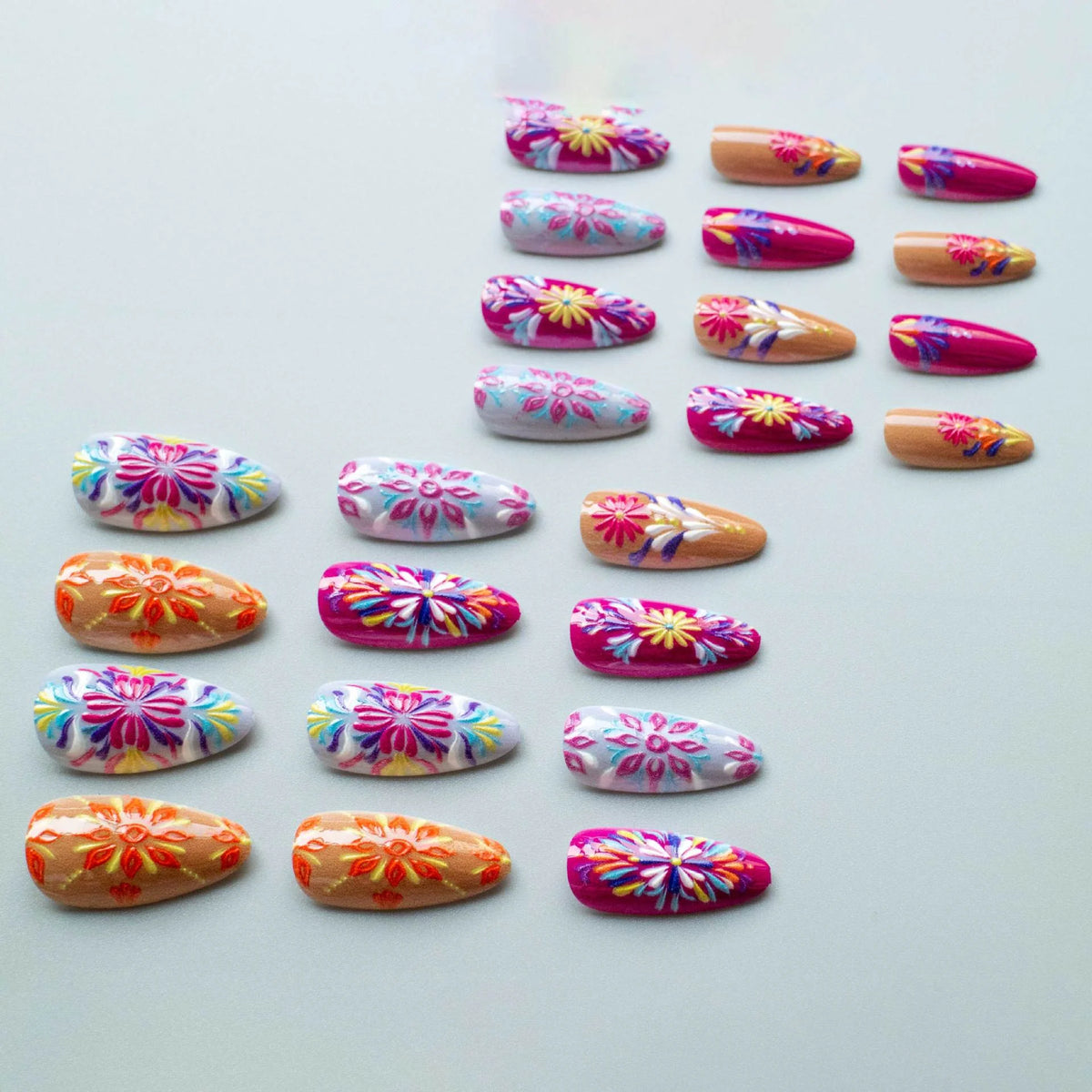 Nail Art Kit Acrylic Floral Designs Beginner-Friendly